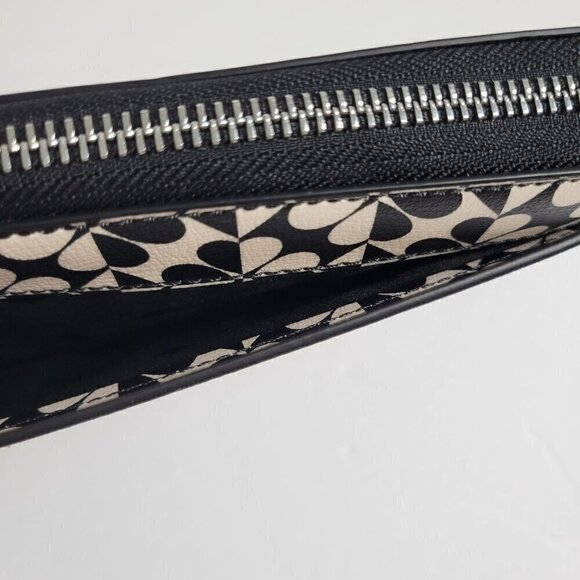 Kate Spade❤️last one❤️Large Continental Wallet Black and White Zip around NWOT - Picture 10 of 14